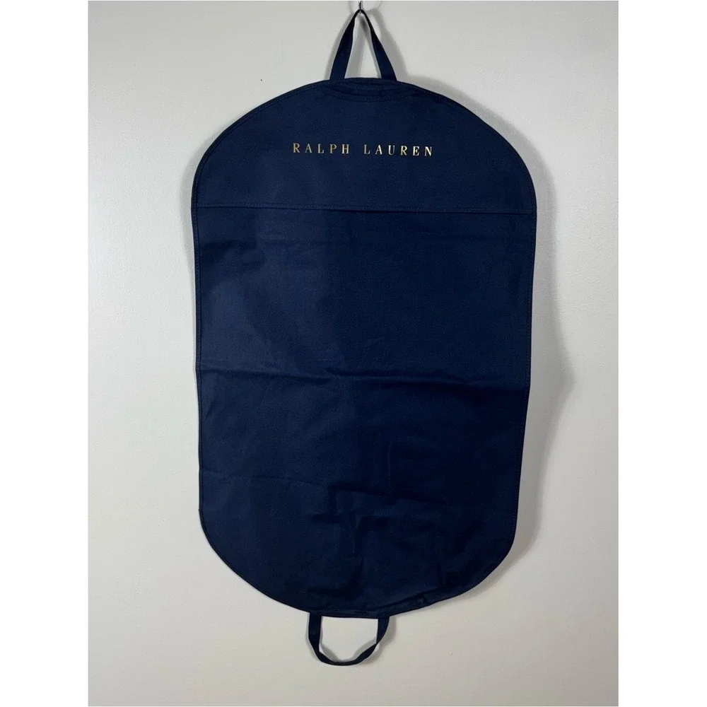 Ralph Lauren Garment Bag Navy Blue 24x39 for Suits Shirts Blazers Travel Storage